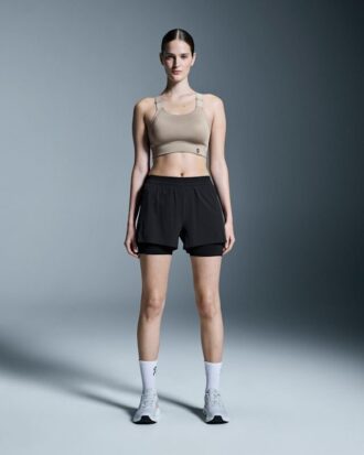 Damskie 3″ Performance 2/1 Shorts Black