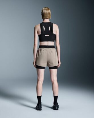 Damskie 3″ Performance 2/1 Shorts Cinder | Black