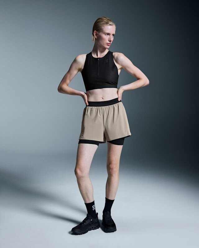 Damskie 3″ Performance 2/1 Shorts Cinder | Black Damskie 3″ Performance 2/1 Shorts Cinder | Black