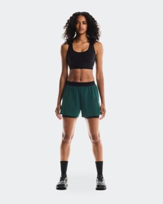 Damskie 3″ Performance 2/1 Shorts Spirulina | Black