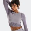 Damskie Studio Knit Long-T Crop